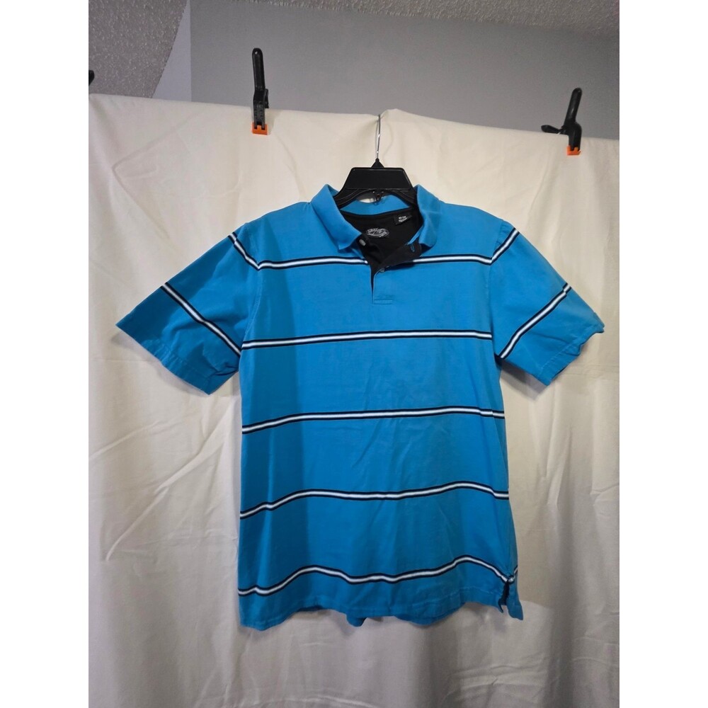 First Wave Polo Shirt S34KWS1116 Blue Striped 100% Cotton 18/20 Made in India